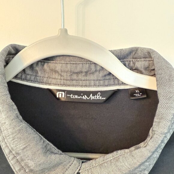 🔥 Travis Mathew Performance Polo Shirt – XL – Black/Gray 🏌️‍♂️ - Picture 2 of 3